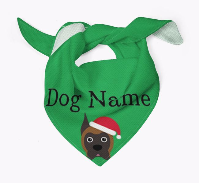 Peeking Christmas Icon: Personalized {breedFullName} Bandana